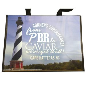 PBR to Caviar Lighthouse Laminated Tote